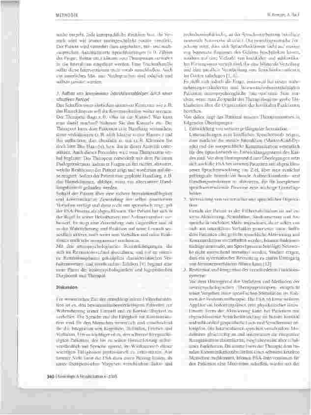 Vorschauseite 5: Ein Therapiemodell zur frühen sprachlichen Aktivierung schwerst hirnverletzter Patienten