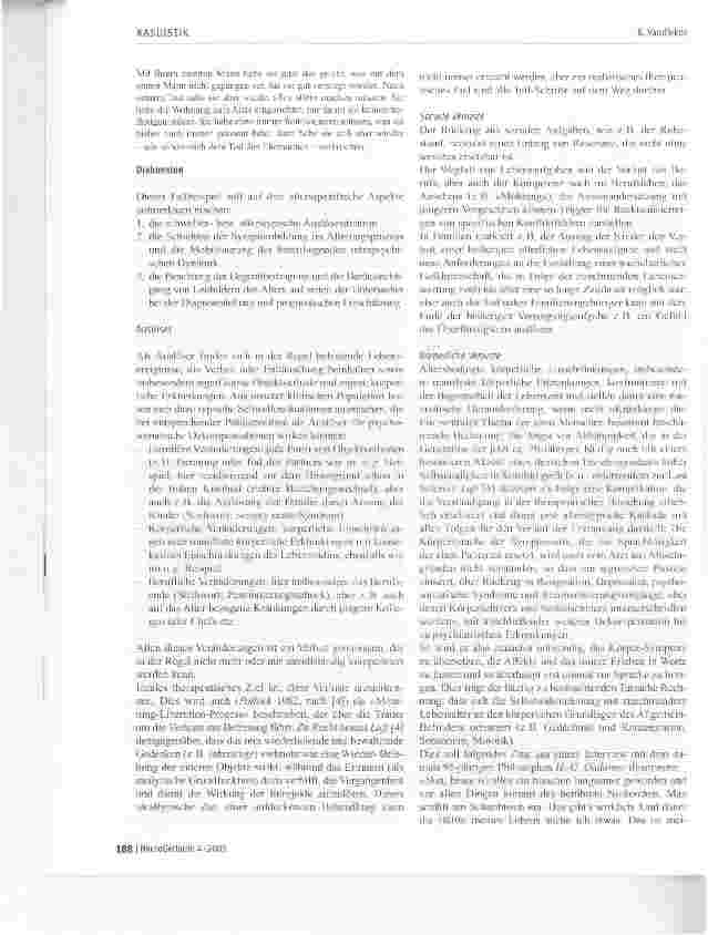 Vorschauseite 4: Zur Psychosomatik und Psychotherapie von Störungen im Alterungsprozess