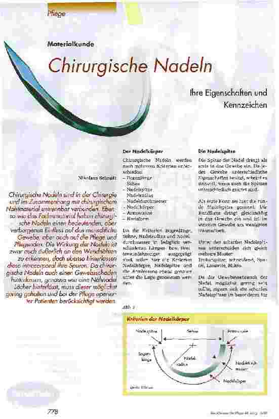 Vorschauseite 1: Chirurgische Nadeln