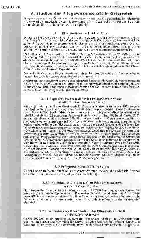 Vorschauseite 4: Professionalisierung und Wissenschaftsentwicklung