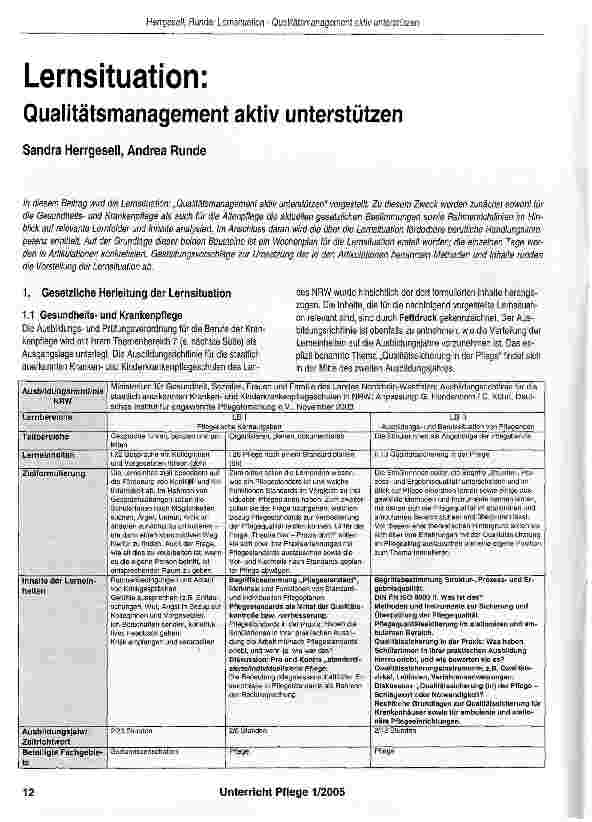 Vorschauseite 1: Qualitätsmanagement aktiv unterstützen