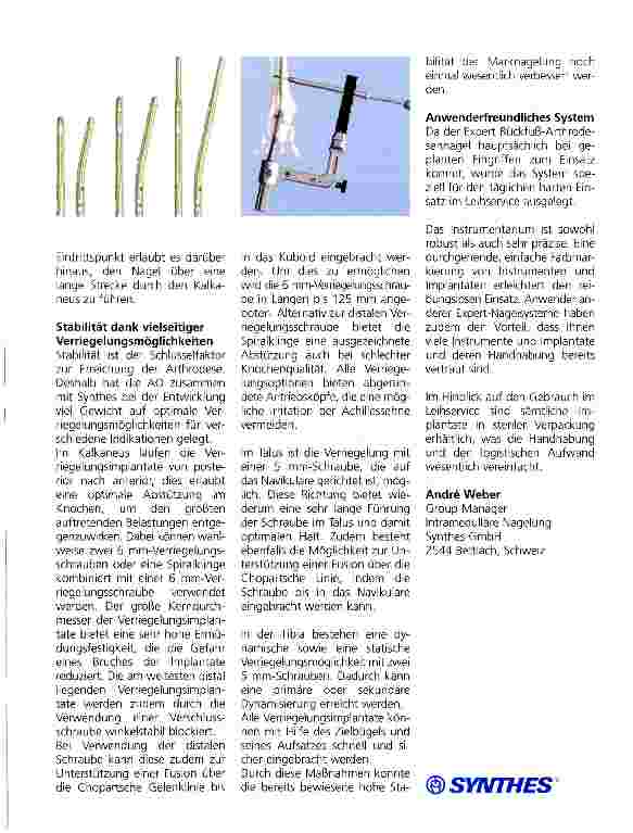 Vorschauseite 2: Expert HAN - Rückfuß-Arthrodesennagel