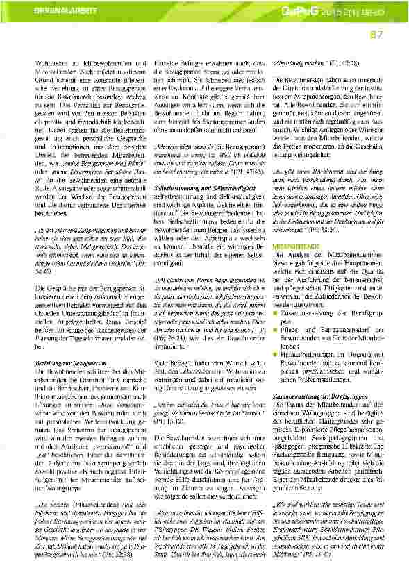 Vorschauseite 6: Pflegeund betreuungsrelevante Bedürfnisse und Erwartungen von Bewohnenden eines Wohnheims für psychisch und geistig behinderte Menschen: Welche Anforderungen ergeben sich daraus f…