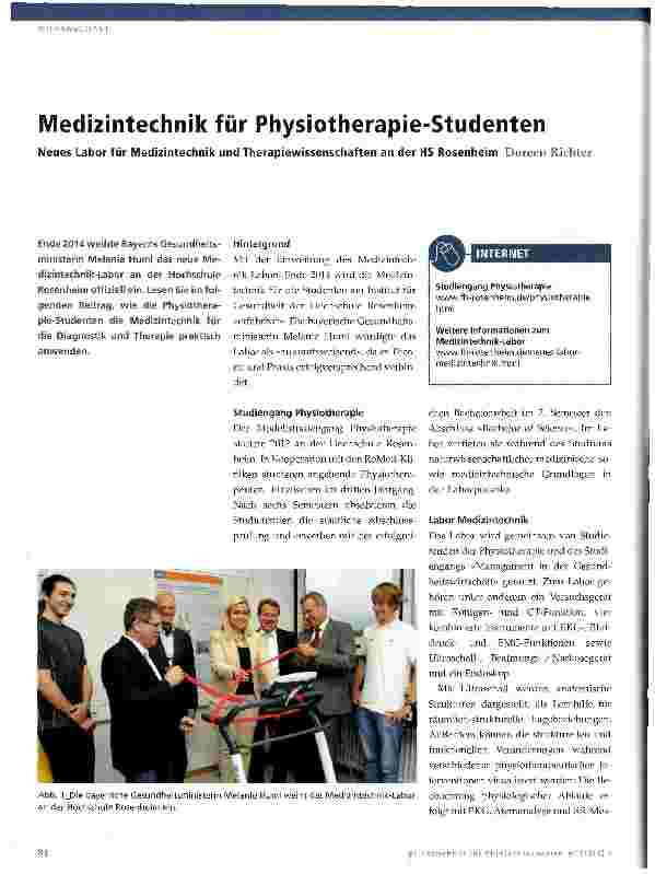 Vorschauseite 1: Medizintechnik für Physiotherapie-Studenten