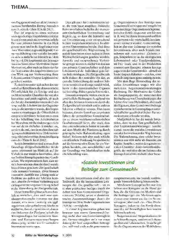 Vorschauseite 3: Soziale Investitionen brauchen eine politische Vision
