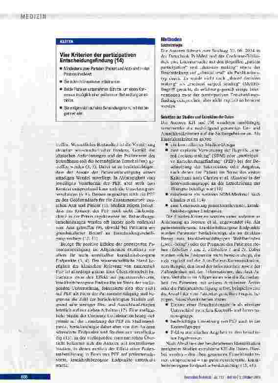 Vorschauseite 2: Endpunkt-relevante Effekte durch partizipative Entscheidungsfindung