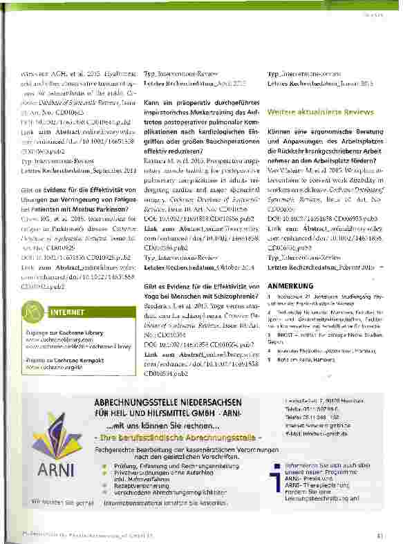 Vorschauseite 3: Cochrane-Update 12_2015