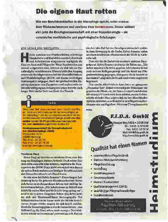 Vorschauseite 1: Die eigene Haut retten