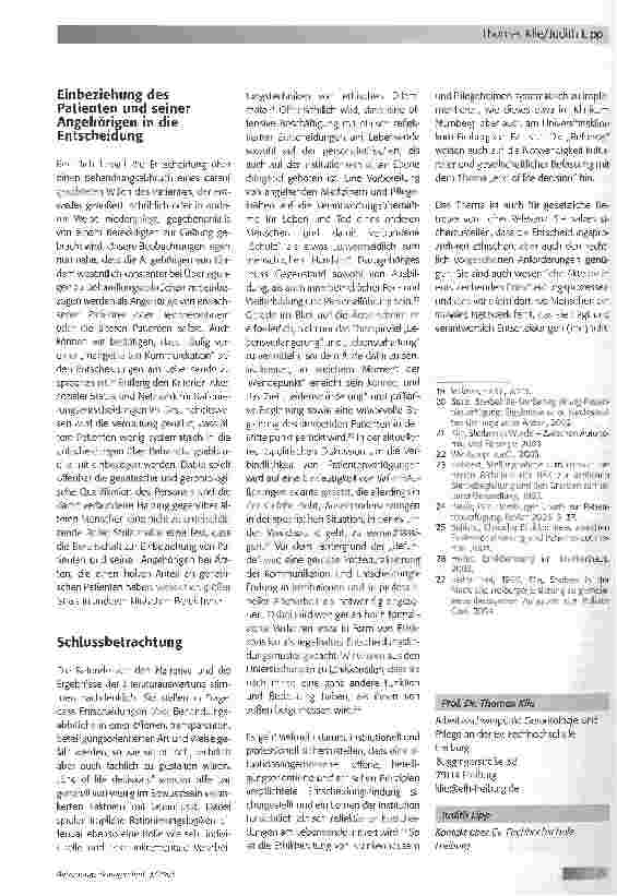 Vorschauseite 4: Autonomie am LebensendeDie Wirklichkeit von Behandlungsabbrüchen im klinischen Alltag