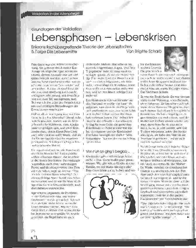 Vorschauseite 1: Lebensphasen - Lebenskrisen Grundlagen der Validation 5. Folge: Die Lebensmitte