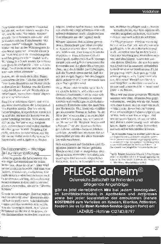 Vorschauseite 2: Lebensphasen - Lebenskrisen Grundlagen der Validation 5. Folge: Die Lebensmitte