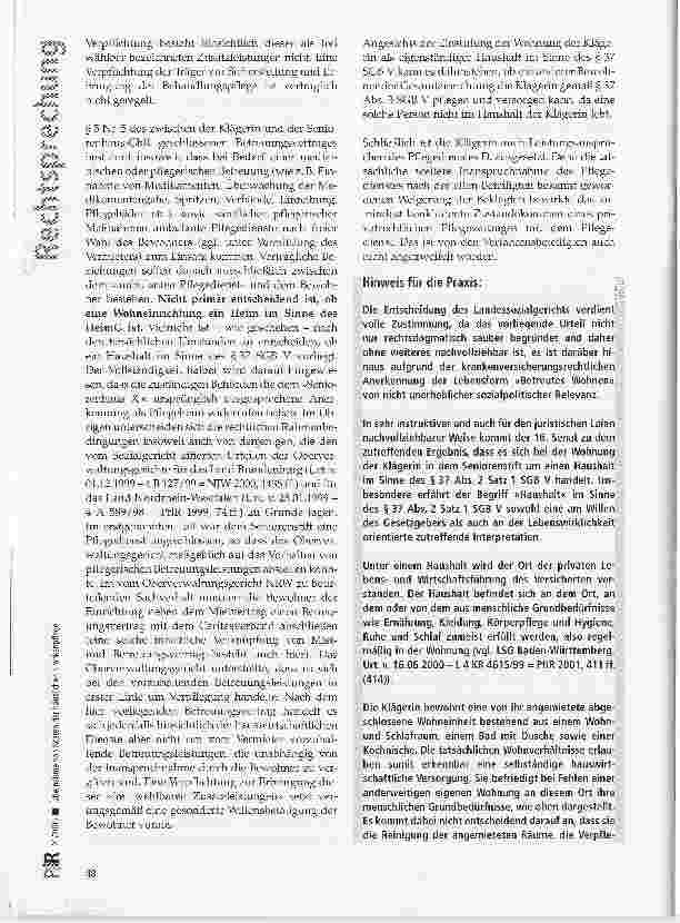 Vorschauseite 5: Übernahme von Kosten der häuslichen Krankenpflege