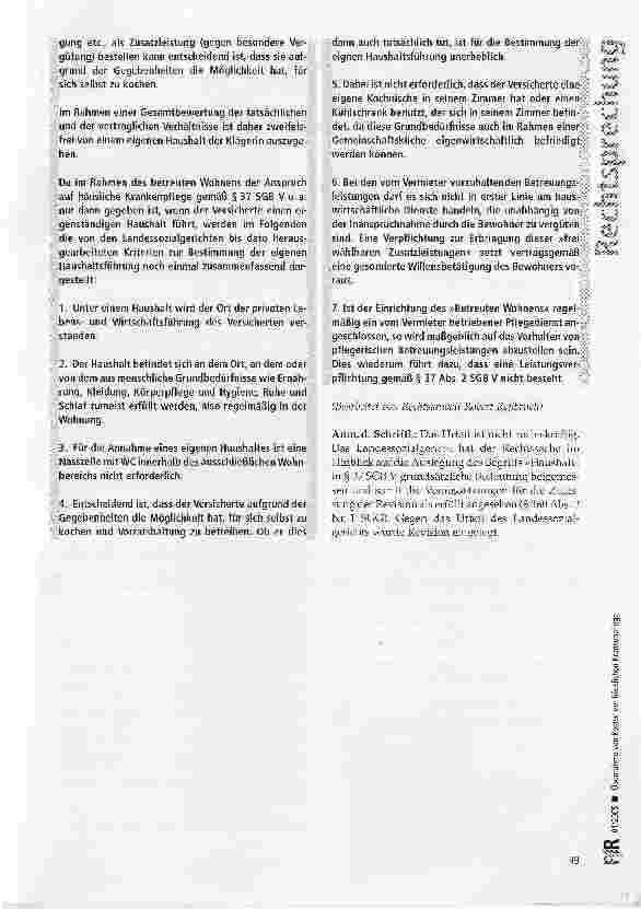 Vorschauseite 6: Übernahme von Kosten der häuslichen Krankenpflege
