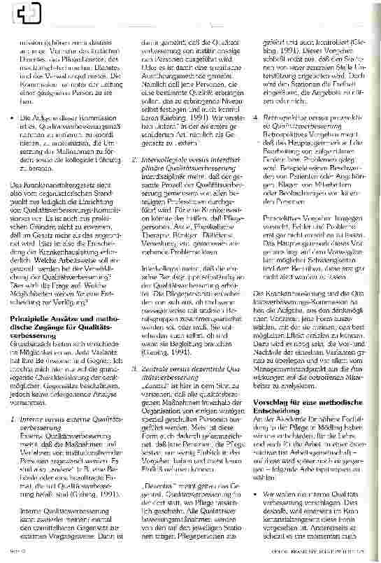 Vorschauseite 2: Konturen für einen österreichischen Weg der Qualitätsverbesserung inder Gesundheitsund Krankenpflege