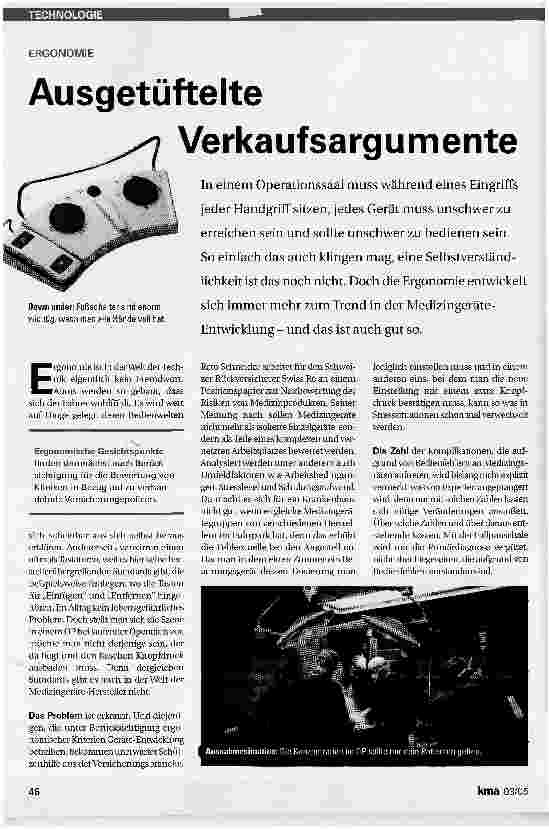 Vorschauseite 1: Ausgetüftelte Verkaufsargumente