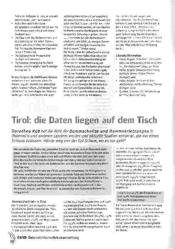 Vorschauseite 2: Richtiger Dammschutz fangt schon vor der Geburt an