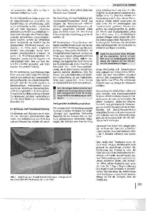 Vorschauseite 2: Perioperative Infektionsprophylaxe in Unfallchirurgie und Orthopädie