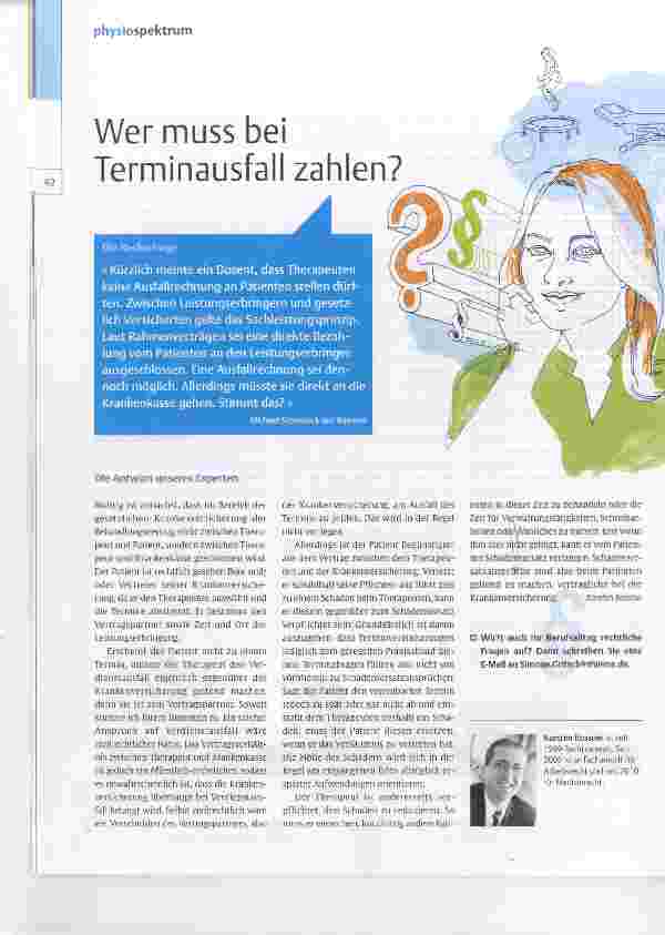 Vorschauseite 1: Wer muss bei Terminausfall zahlen?