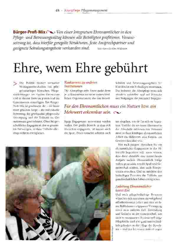 Vorschauseite 1: Ehre, wem Ehre gebührt