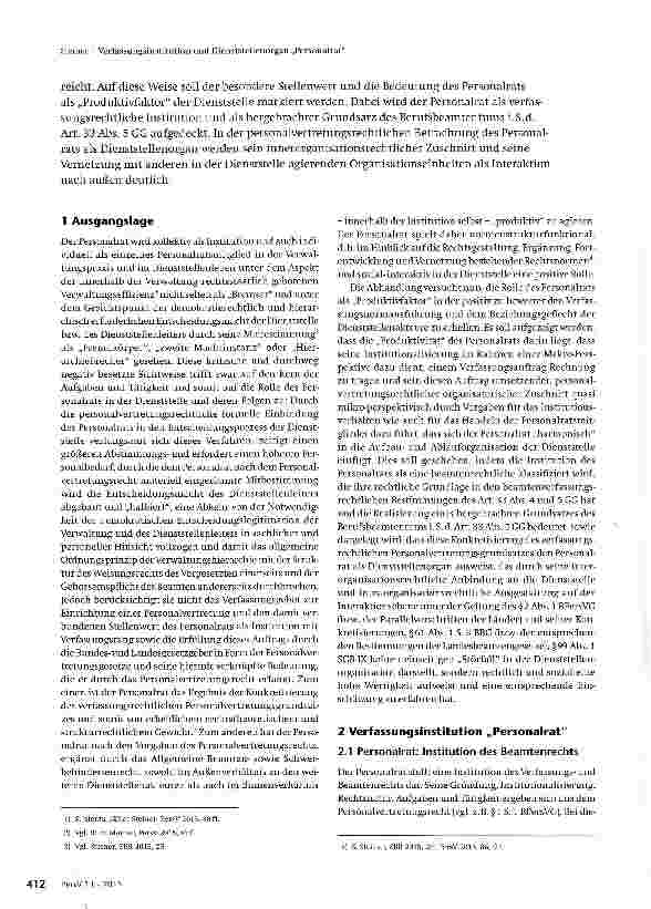 Vorschauseite 2: Verfassungsinstitution und Dienststellenorgan „Personalrat
