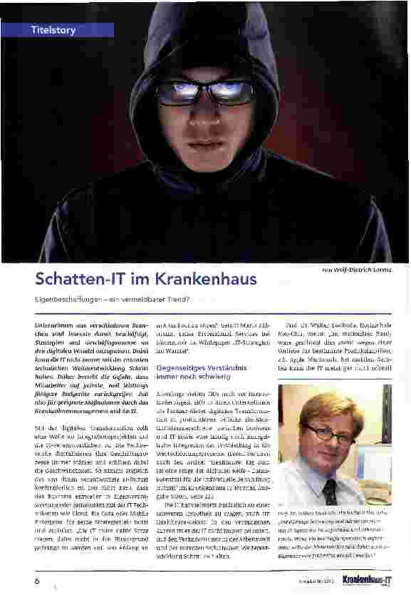 Vorschauseite 1: Schatten-IT im Krankenhaus