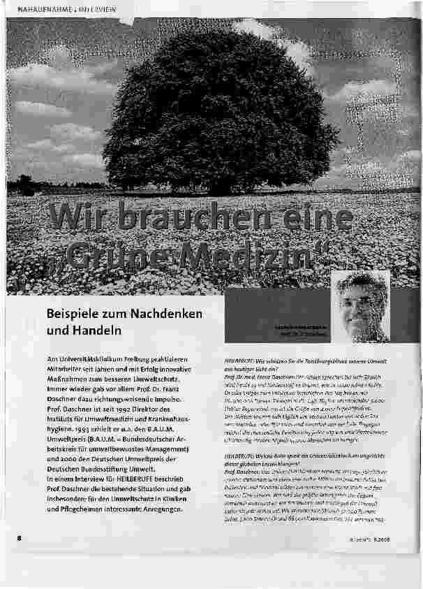 Vorschauseite 1: Wir brauchen eine Grüne Medizin