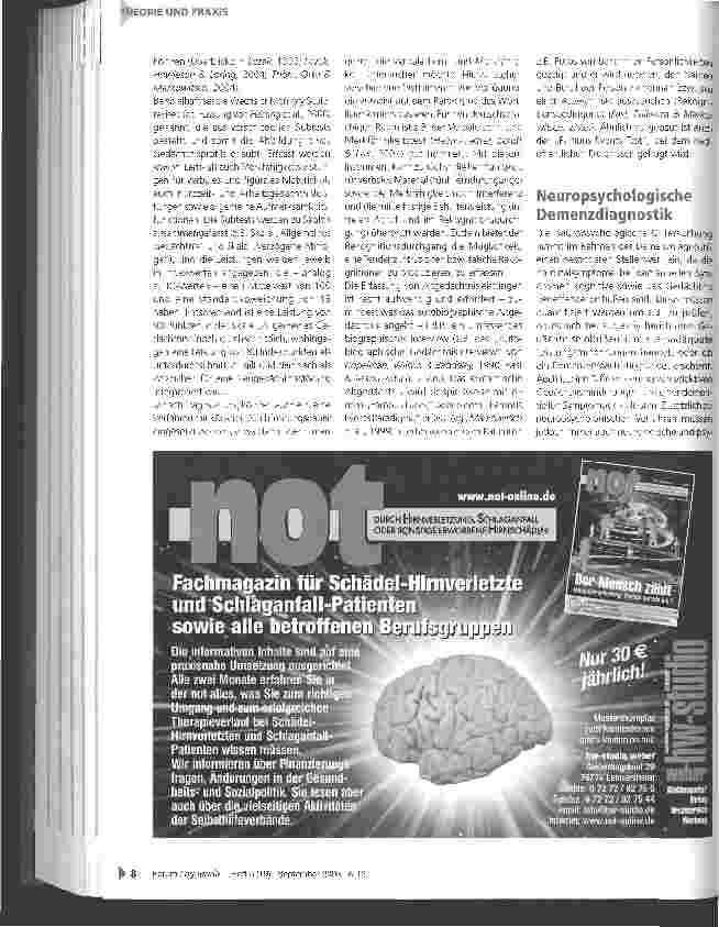 Vorschauseite 3: Diagnostik und Therapie von Gedächtnisstörungen