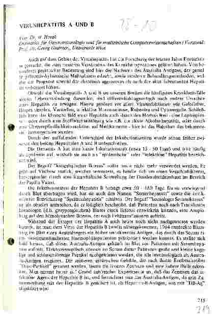 Vorschauseite 1: Virushepatitis A und B