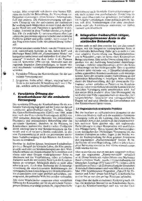 Vorschauseite 2: Ärztliche Konzepte (BÄK, KBK) zur Verknüpfung von ambulanter und stationärer Gesundheitsversorgung - Kritische Betrachtung zu ihrer Realisierbarkeit -