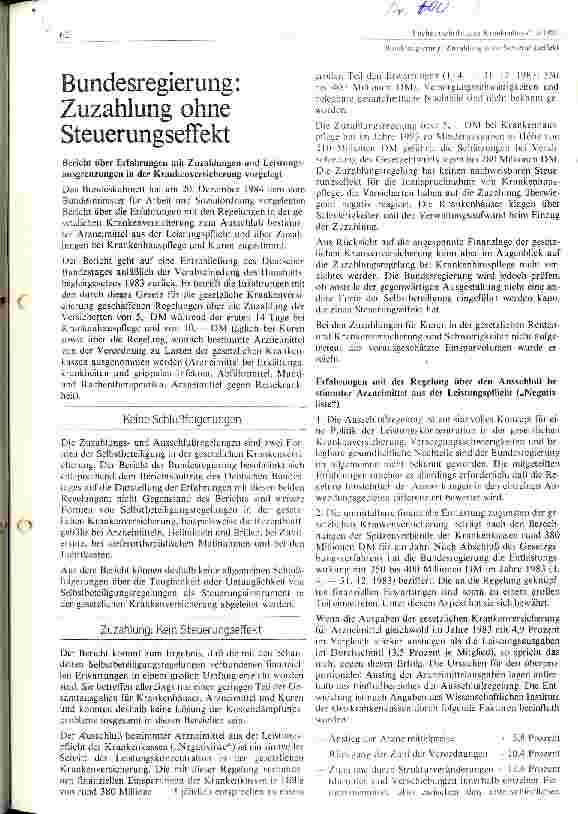 Vorschauseite 1: Zuzahlung ohne Steuerungseffekt