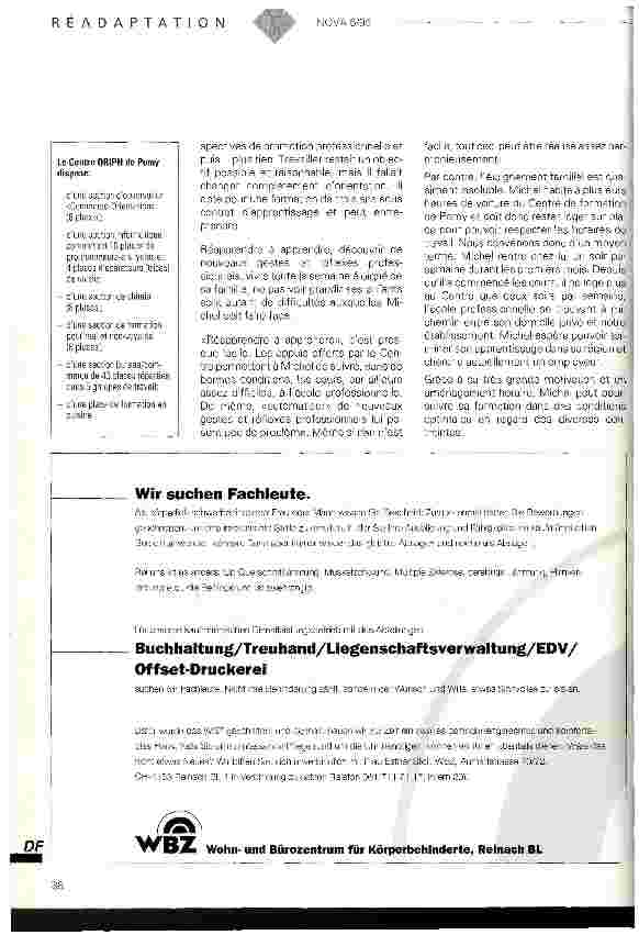 Vorschauseite 4: Formation et réadaptation professionnelles