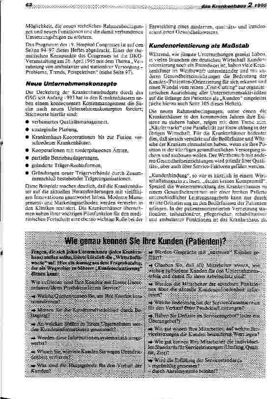 Vorschauseite 2: Das Krankenhaus als volkswirtschaftlicher Faktor