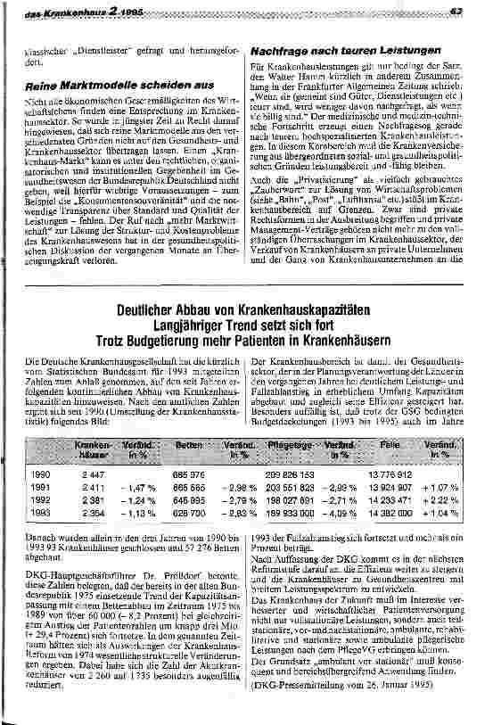 Vorschauseite 3: Das Krankenhaus als volkswirtschaftlicher Faktor