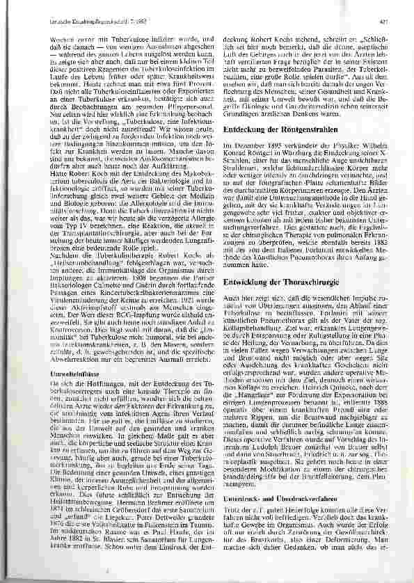 Vorschauseite 2: 100 Jahre Pneumologie