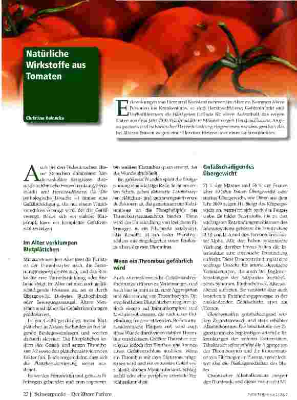 Vorschauseite 1: Natürliche Wirkstoffe aus Tomaten