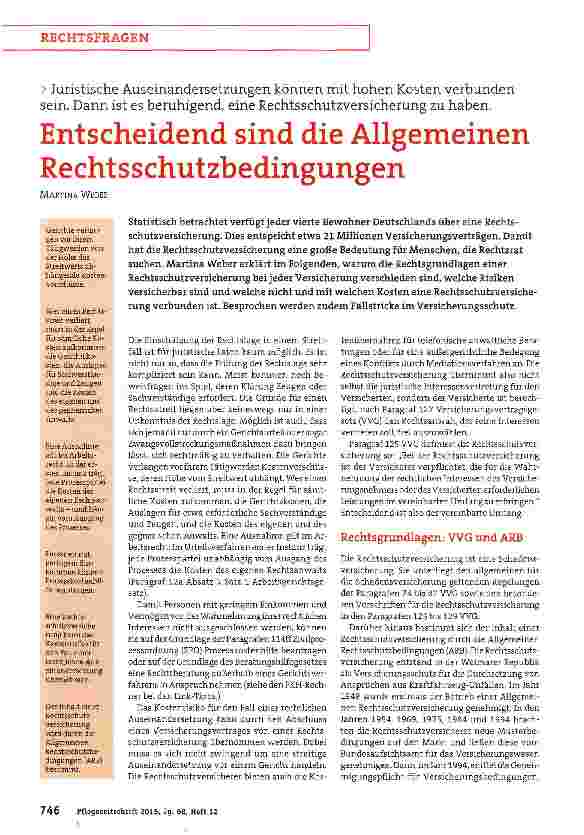 Vorschauseite 1: Entscheidend sind die Allgemeinen Rechtsschutzbedingungen