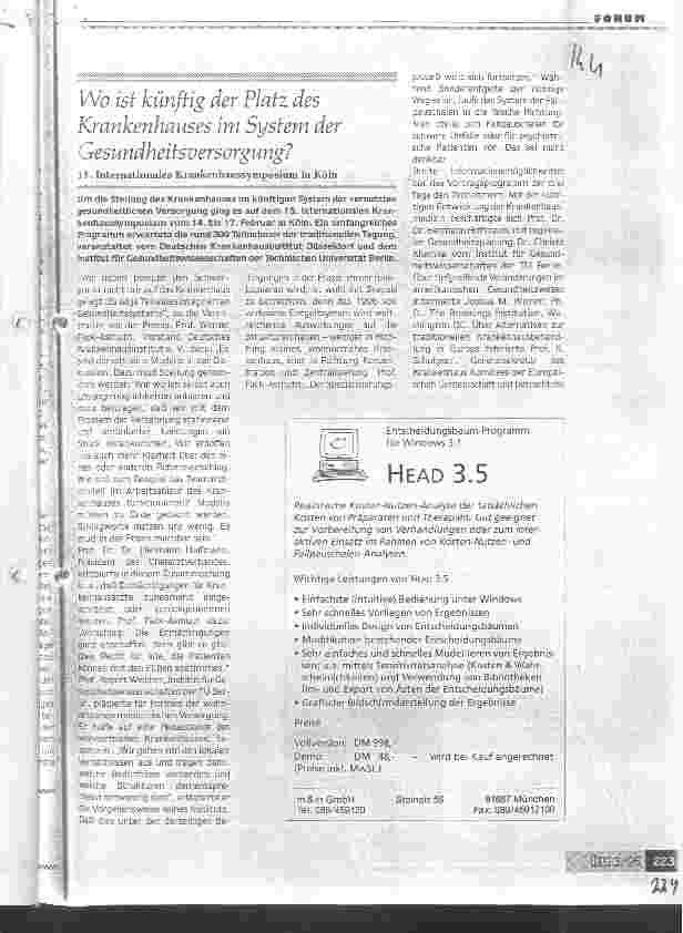 Vorschauseite 1: Wo ist künftig der Platz des Krankenhauses im System der Gesundheitsversorgung ?
