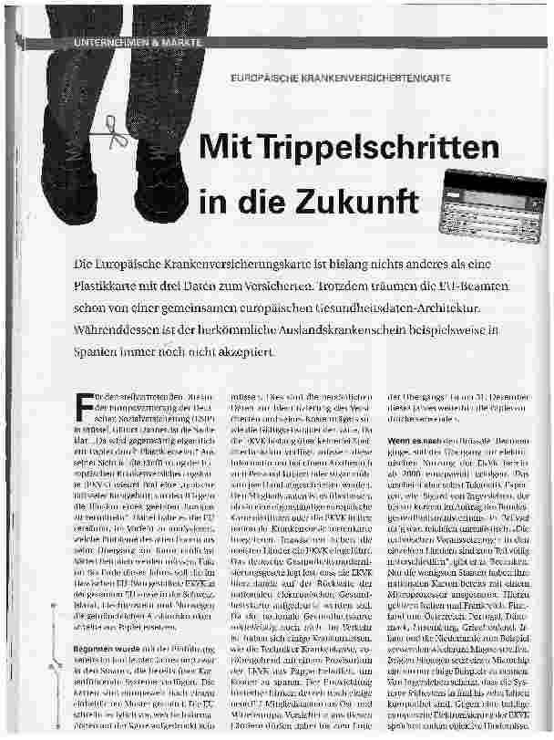 Vorschauseite 1: Mit TrippeIsehritten in die Zukunft