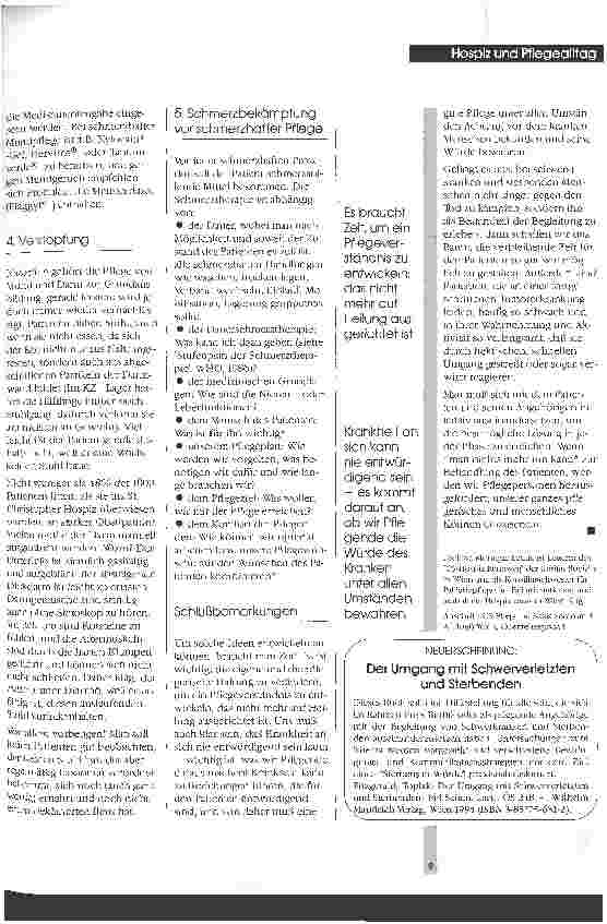 Vorschauseite 3: Hospizgedanke und Pflegealltag Umfassende Schmerztherapie und Symptomkontrolle