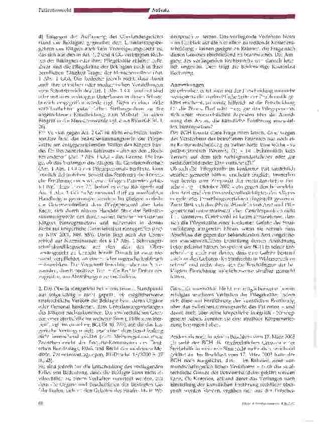 Vorschauseite 3: Die Entscheidung des BGH Traunsteiner Fall bringt keine Rechtssicherheit