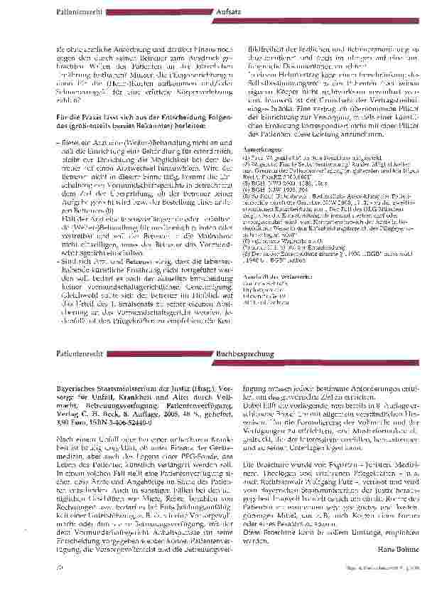 Vorschauseite 5: Die Entscheidung des BGH Traunsteiner Fall bringt keine Rechtssicherheit