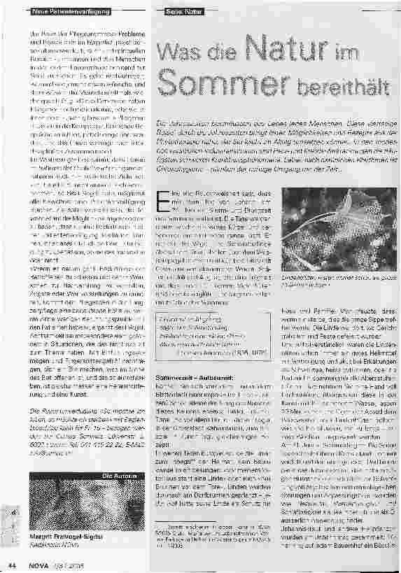 Vorschauseite 1: was die natur im Sommer bereithält