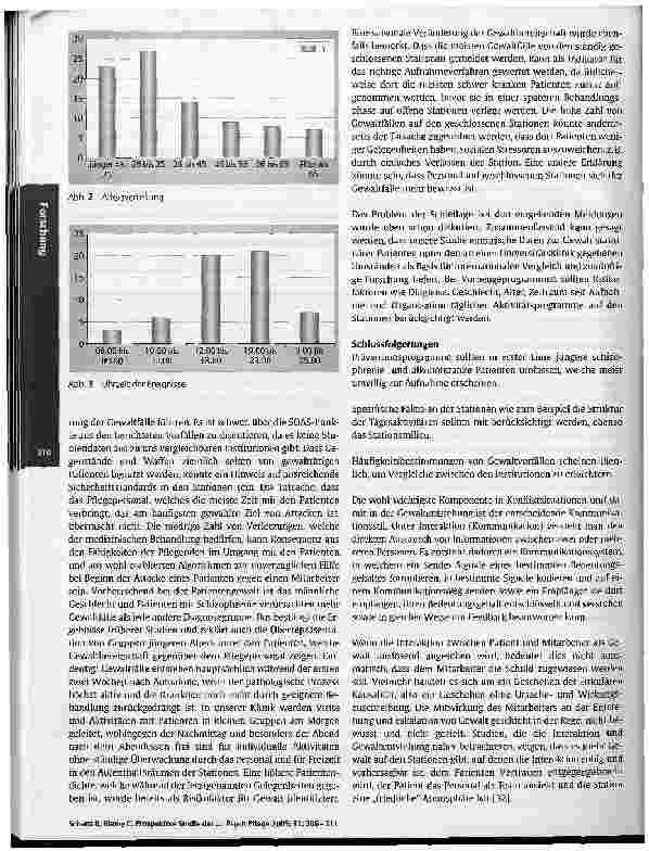Vorschauseite 5: Prospektive Studie der gegen das Personal gerichteten Gewalttätigkeit stationärer Patienten 2. Teil
