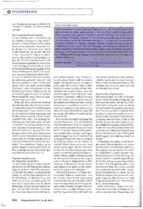 Vorschauseite 3: In der Beziehungsgestaltung auch die Vorerfahrungen der Patienten sehen