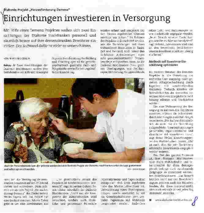 Vorschauseite 1: Einrichtungen investieren in Versorgung