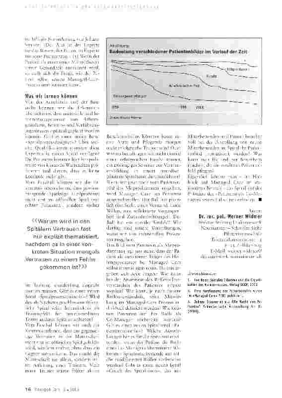 Vorschauseite 3: Managed Care im Spital: der Patient als Co-Manager seines Falls