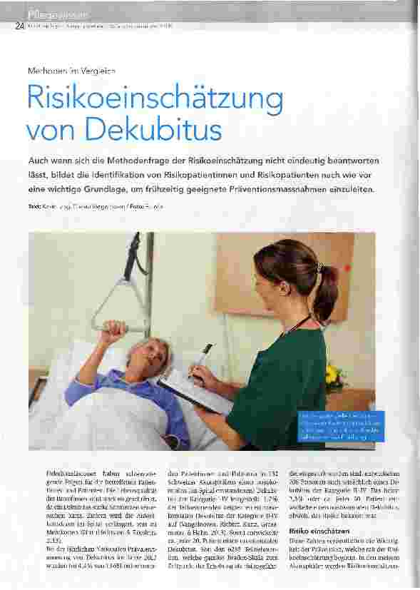 Vorschauseite 1: Risikoeinschätzung von Dekubitus