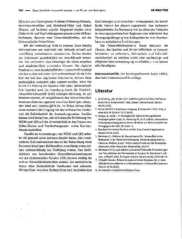 Vorschauseite 3: Vernetztes Gesundheitswesen - zum Nutzen aller Beteiligten