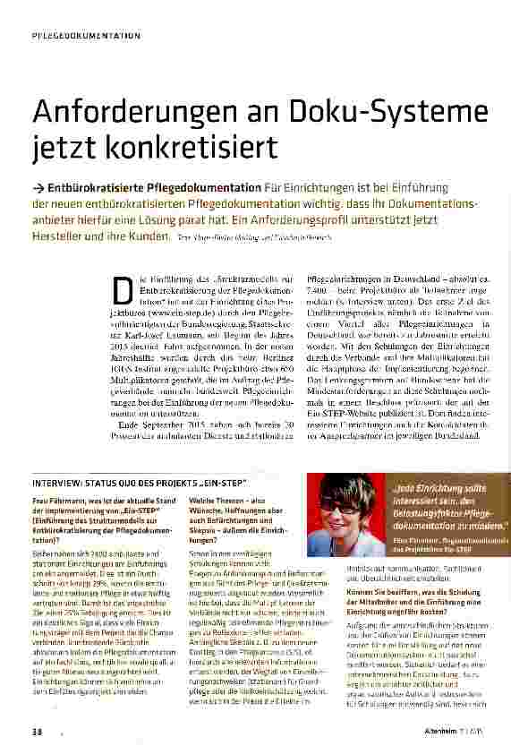Vorschauseite 1: Anforderungen an Doku-Systeme jetzt konkretisiert