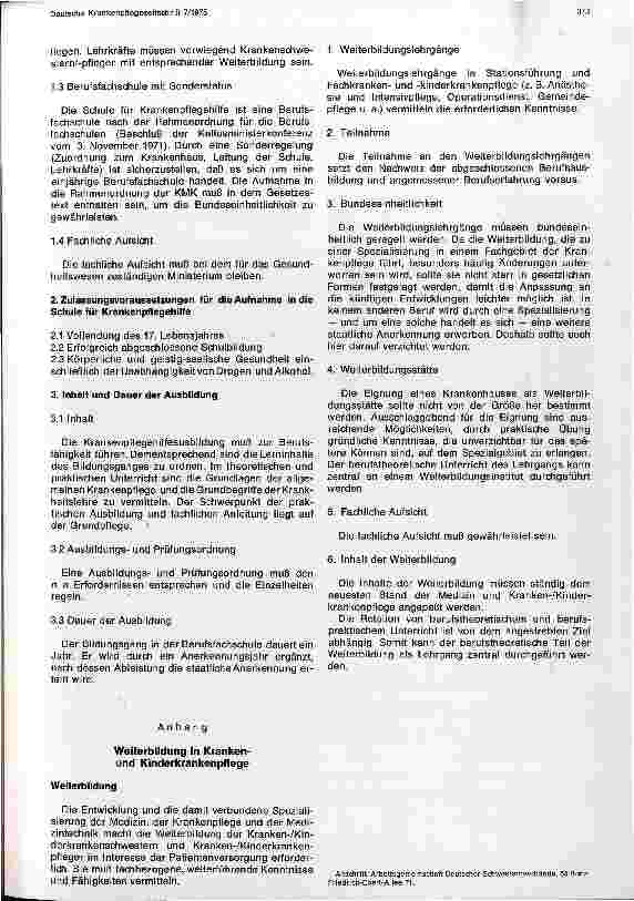 Vorschauseite 4: Deutsche Schwesternverbände zur Neuordnung der Krankenu. Kinderkrankenpflegeausbildung; Stellungsnahme